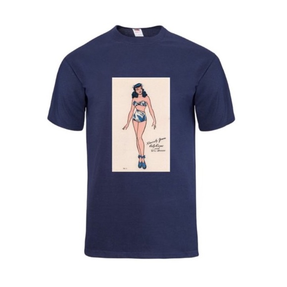 Sirens and Dappers Other - 🐚Katy Keene Pin Up Tee Tropical Leaf Bikini Navy